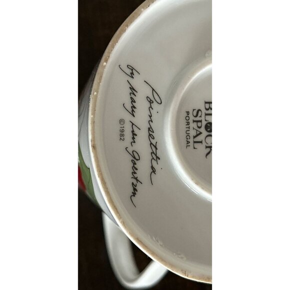 Block Spal Poinsettia Coffee Pot by Mary Lee Garten 10" - Picture 10 of 11